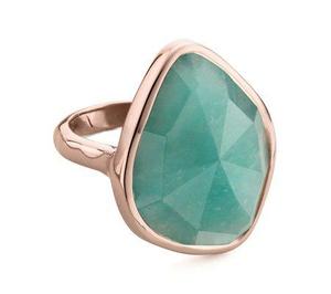 Rose Gold Siren Nugget Cocktail Ring Amazonite - recommended by Lou Archell