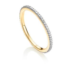Skinny Diamond Eternity Ring, Gold Vermeil on Silver - recommended by Kate Hutchins