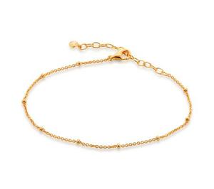 Gold Fine Beaded Chain Bracelet - recommended by Anna-Laura Amenta