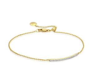 Skinny Diamond Short Bar Bracelet, Gold Vermeil on Silver - recommended by Amie Rogers (Chase Amie)