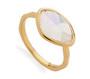 Gold Petal Ring Moonstone - recommended by Lou Archell
