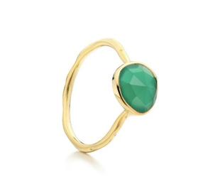 Gold Siren Stacking Ring Green Onyx - recommended by Lou Archell
