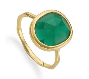 Gold Siren Medium Stacking Ring Green Onyx - recommended by Toni Tebbs