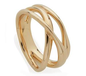 Gold Nura Cross Over Ring - recommended by Ellie May (Petite Elliee)