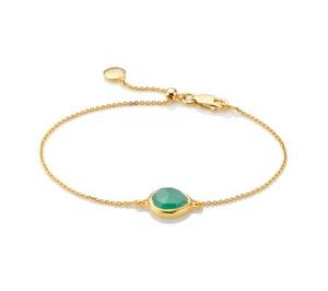 Siren Green Onyx Fine Chain Bracelet, Gold Vermeil on Silver - recommended by Amie Rogers (Chase Amie)