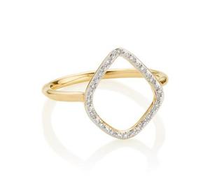 Riva Diamond Hoop Ring, Gold Vermeil on Silver - recommended by Busbee Style