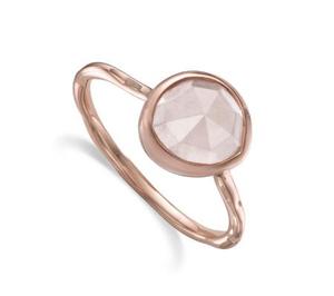 Siren Rose Quartz Stacking Ring, Rose Gold Vermeil on Silver - recommended by Lou Archell