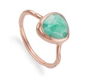 Rose Gold Siren Stacking Ring Amazonite - recommended by Lou Archell