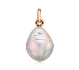 Rose Gold Nura Baroque Pearl Pendant Charm Pearl - recommended by Lou Archell