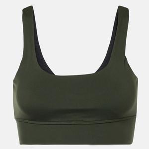 US link: Varley Cori Sports Bra in color dark resin green - recommended by Trish ONeill