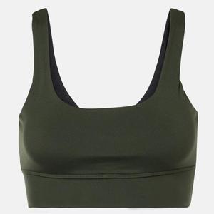 UK link: Varley Cori sports bra in colour dark resin green - recommended by Trish ONeill