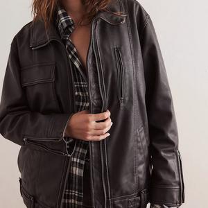 We The Free Buckle Up Vegan Leather Jacket - recommended by The Flâneuse
