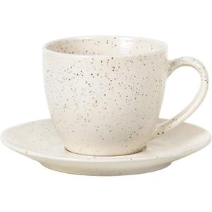 Broste Copenhagen Nordic Vanilla Kaffekopp Med Fat 15 Cl - Kaffekoppar Stengods Cream - recommended by Therese