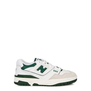NEW BALANCE 550 White And Green Panelled Sneakers - recommended by Kelly Harrington