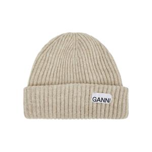 Ganni Ribbed Wool-blend Beanie - Cream - recommended by Isabel Chai 