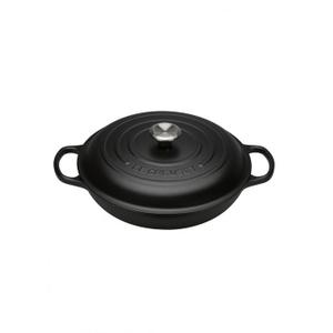 Le Creuset Signature Cast Iron Shallow Casserole 26cm Satin Black - recommended by Isabel Chai 