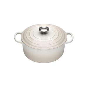 Le Creuset Signature Cast Iron Round Casserole 24cm Meringue - recommended by Isabel Chai 
