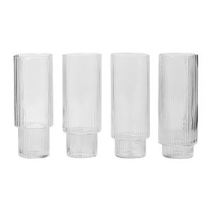 Ripple long drink glas 4-pack klar - recommended by Erica Kvam