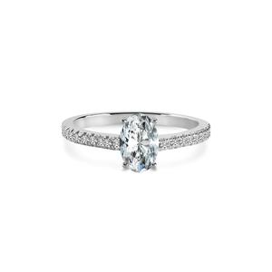 Cordelia Ring 18K White Gold with 2.32 carat Oval diamond Excellent cut I color VS2 clarity - 18K White Gold / P / 2.32 Ct. - recommended by Thereza Reboucas