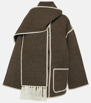 Embroidered Wool Blend Scarf Jacket - recommended by Danielle Cafiero