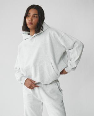 Oversized Hoodie - Light Grey Melange - XS - recommended by Alva Sperle