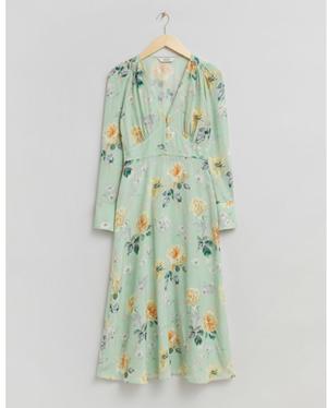 Robe midi boutonnée à décolleté plongeant - recommended by Lilylovesfashion 