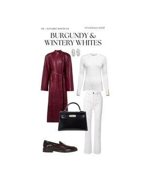 BURGUNDY & WHITE - by StyledDaily