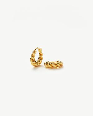 Mini Tidal Hoop Earrings | 18ct Gold Plated Vermeil - recommended by Lucy Moon