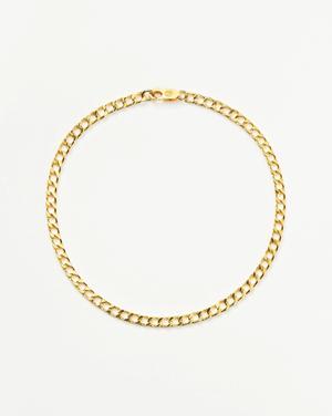 Lucy Williams Flat Curb Chain Anklet 18ct Gold Plated Vermeil - recommended by Annie Jaffrey