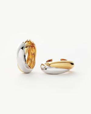 Lucy Williams Chunky Medium Entwine Hoop Earrings | Mixed Metal - recommended by Natali 