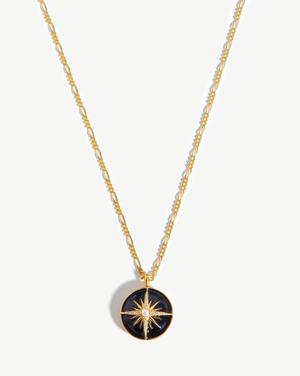 Harris Reed Rising Star Locket Necklace 18ct Gold Plated/Pearl & Black Enamel - recommended by Amie Rogers (Chase Amie)