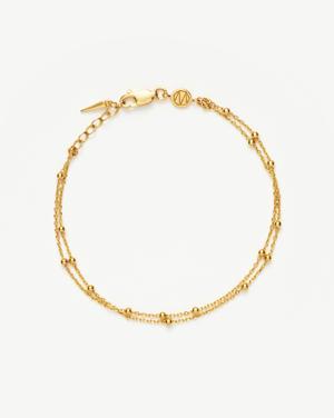 Double Chain Bracelet 18ct Gold Plated Vermeil - recommended by Amie Rogers (Chase Amie)