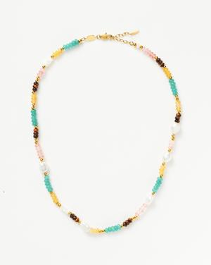 Good Vibes Multi Beaded Short Necklace 18ct Gold Plated/Multi - recommended by Annie Jaffrey