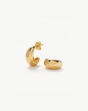 Savi Dome Small Hoop Earrings 18ct Gold Plated Vermeil - recommended by Amie Rogers (Chase Amie)