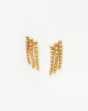 Articulated Beaded Waterfall Drop Earrings | 18ct Gold Plated Vermeil - recommended by Tamara Kalinic
