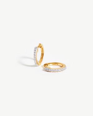 Classic Pave Huggies | 18ct Gold Plated Vermeil/Cubic Zirconia - recommended by Thereza Reboucas