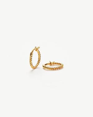 Mini Helical Hoop Earrings 18ct Gold Plated Vermeil - recommended by Annie Jaffrey