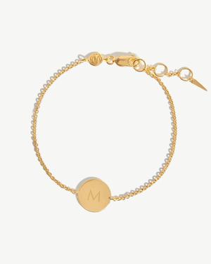 Engravable Round Bracelet 18ct Gold Plated Vermeil - recommended by Andrea