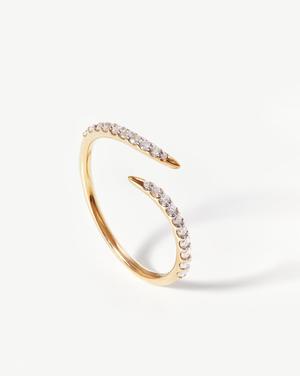 Fine Open Claw Ring | 14ct Solid Gold/Diamond - recommended by Thereza Reboucas