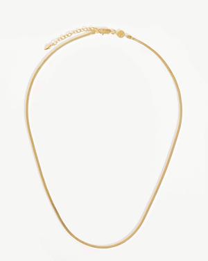 Lucy Williams Short Square Snake Chain Necklace 18ct Gold Plated Vermeil - recommended by Amie Rogers (Chase Amie)