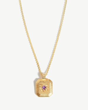Engravable Birthstone Star Ridge Pendant Necklace - recommended by Arabella Smith