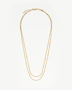 Savi Vintage Link Double Chain Necklace 18ct Gold Plated Vermeil - recommended by Tamara Kalinic