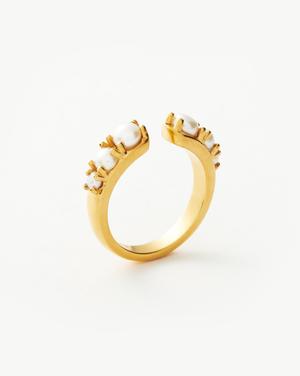 Harris Reed Openness Ring | 18ct Gold Plated Vermeil/Pearl - recommended by Isabel Chai 