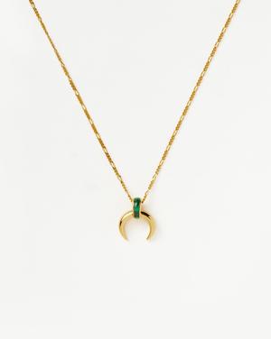 Lucy Williams Malachite Horn Pendant Necklace | 18ct Gold Plated Vermeil/Malachite - recommended by Tamara Kalinic