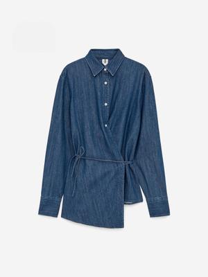 Wrap denim shirt - by Pret a Collection