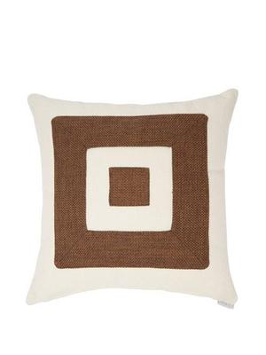 Themis Z - Infinity Woven Cushion - Brown White - recommended by Helen Powell