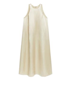 Satin Slip Dress - Beige - recommended by Lovisa Barkman