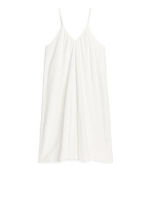 Cotton Towelling Strap Dress - White - recommended by Andrea Hedenstedt