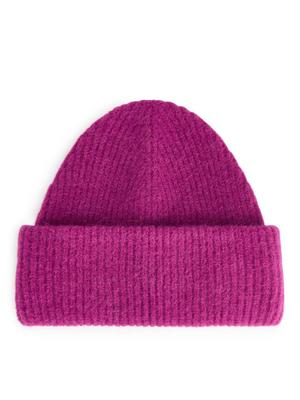 Double-Fold Alpaca Merino Beanie - Pink - recommended by Lucy Moon