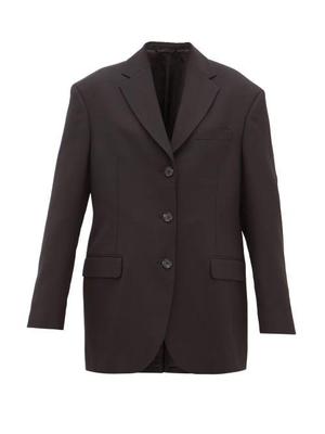 Acne Studios - Jill Oversized Single-breasted Crepe Jacket - Womens - Black - recommended by Erica Kvam
